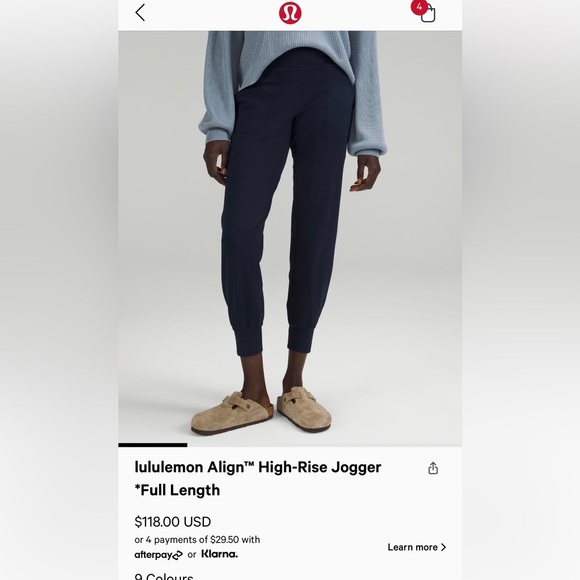 lululemon athletica Pants - COPY - Lululemon size 4 navy align joggers
